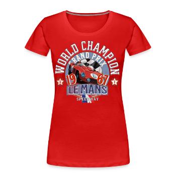Oldtimer-Weltmeister Speedway - Frauen Premium Bio T-Shirt - Rot - Vorne - Mia (176cm)