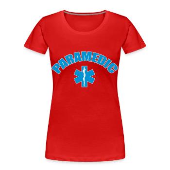 Paramedic - Frauen Premium Bio T-Shirt - Rot - Vorne - Mia (176cm)