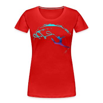 Gymnastique rythmique - T-shirt bio Premium Femme - rouge - Devant - Mia (176cm)