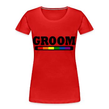 Groom - Frauen Premium Bio T-Shirt - Rot - Vorne - Mia (176cm)