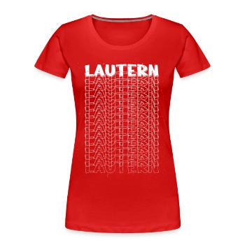 Kaiserslautern Lautern Allemagne City Font - T-shirt bio Premium Femme - rouge - Devant - Mia (176cm)