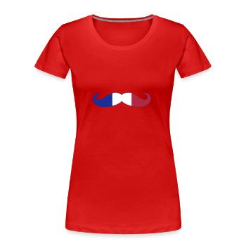 France Français Française French Frankreich - Frauen Premium Bio T-Shirt - Rot - Vorne - Mia (176cm)