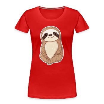 Paresse - T-shirt bio Premium Femme - rouge - Devant - Mia (176cm)