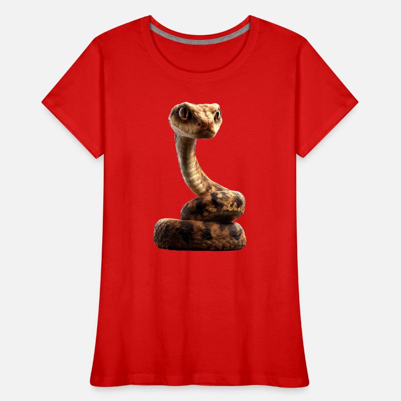 Schlange Python Kobra Klapperschlange Schlangen Frauen Premium Bio T-Shirt