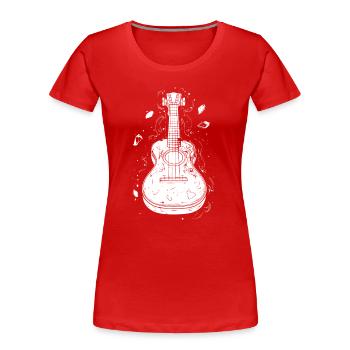 ukulele - Women's Premium Organic T-Shirt - red - Front - Mia (176cm)