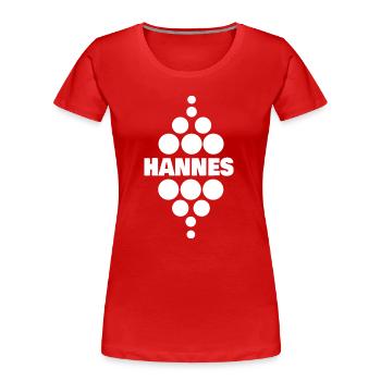 Étudiant Hannes - T-shirt bio Premium Femme - rouge - Devant - Mia (176cm)
