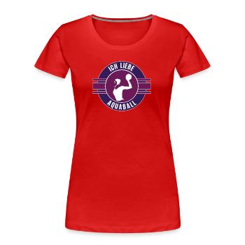 Ich Liebe Aquaball Aquaballerin Aquaballer - Frauen Premium Bio T-Shirt - Rot - Vorne - Mia (176cm)
