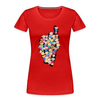 Corse - Women's Premium Organic T-Shirt - red - Front - Mia (176cm)