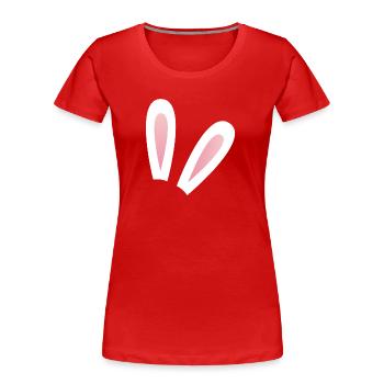 Rabbit ears - Women's Premium Organic T-Shirt - red - Front - Mia (176cm)