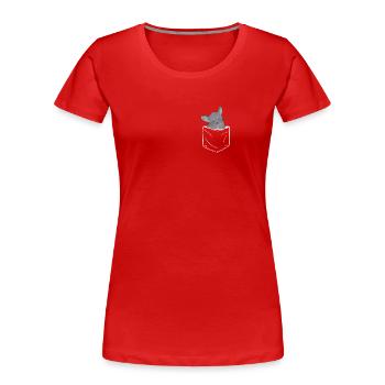 Chinchilla Souris de Chinchilla - T-shirt bio Premium Femme - rouge - Devant - Mia (176cm)