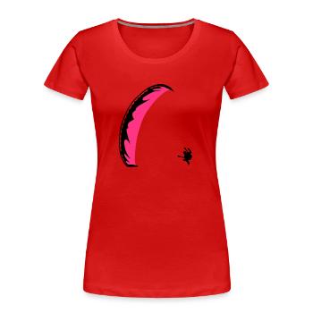 Parapente - T-shirt bio Premium Femme - rouge - Devant - Mia (176cm)