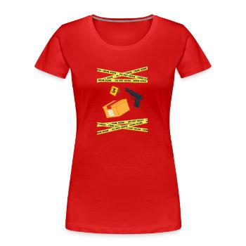 Spurensicherung - Kripo Polizei Kriminaltechnik - Frauen Premium Bio T-Shirt - Rot - Vorne - Mia (176cm)