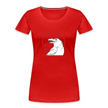 Satan Teufel Gothik Pentagramm Satanic Rabe Hexe - Frauen Premium Bio T-Shirt - Rot - Vorne - Mia (176cm)