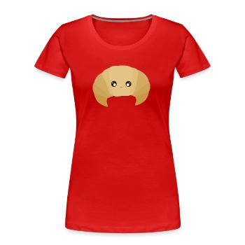 Kawaii-Croissant - Frauen Premium Bio T-Shirt - Rot - Vorne - Mia (176cm)