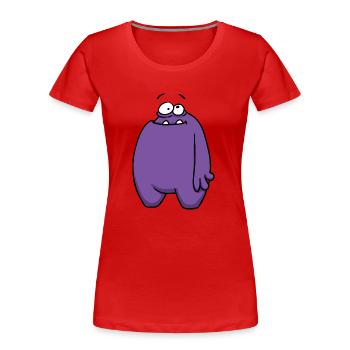 PlumBoo totale - Frauen Premium Bio T-Shirt - Rot - Vorne - Mia (176cm)