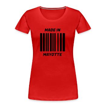 Mayotte / 976 / Comores / Maoré - T-shirt bio Premium Femme - rouge - Devant - Mia (176cm)