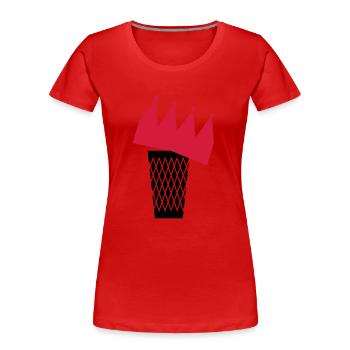 Ebbelwoi König - Frauen Premium Bio T-Shirt - Rot - Vorne - Mia (176cm)
