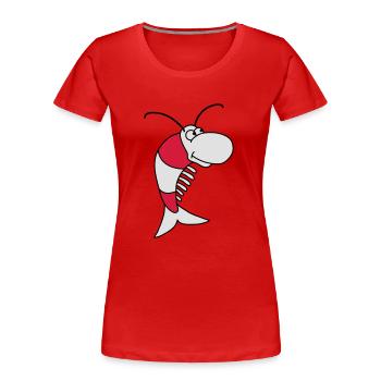 Shrimp - Frauen Premium Bio T-Shirt - Rot - Vorne - Mia (176cm)