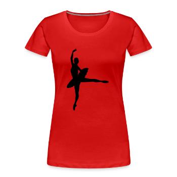 ballerina - Frauen Premium Bio T-Shirt - Rot - Vorne - Mia (176cm)