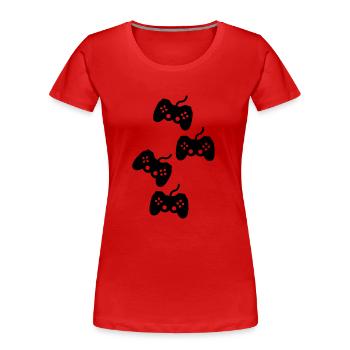 spiele - Frauen Premium Bio T-Shirt - Rot - Vorne - Mia (176cm)