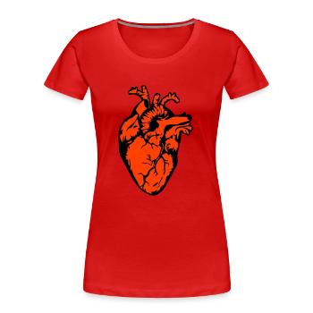 Heart - Women's Premium Organic T-Shirt - red - Front - Mia (176cm)