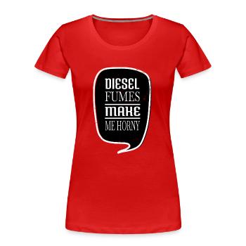 statement car mechanic tuning present idea - Women's Premium Organic T-Shirt - red - Front - Mia (176cm)