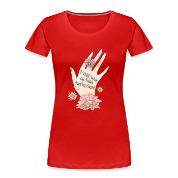 Eigener Weg Selbstliebe Selbstbewusstsein - Frauen Premium Bio T-Shirt - Rot - Vorne - Mia (176cm)