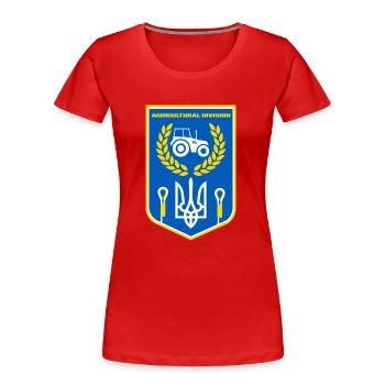 Agricultural Division - Women's Premium Organic T-Shirt - red - Front - Mia (176cm)