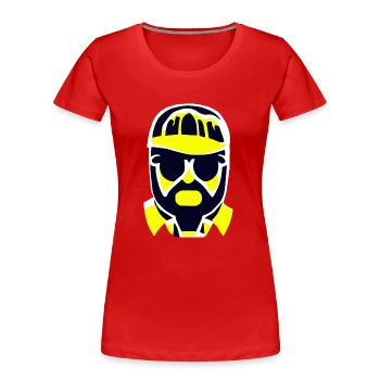 Mec cool avec lunettes de soleil et casquette / visage - T-shirt bio Premium Femme - rouge - Devant - Mia (176cm)