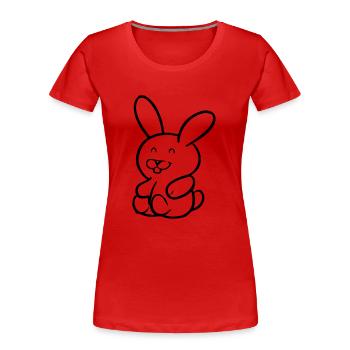 Bunny skin - Women's Premium Organic T-Shirt - red - Front - Mia (176cm)