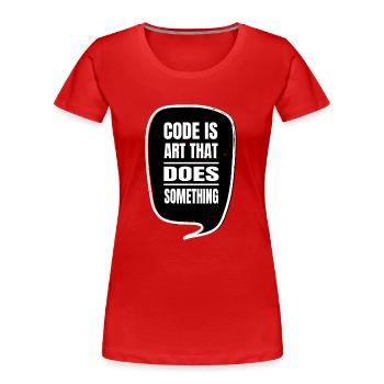 informatics c sharp programming fun jokes gift - Frauen Premium Bio T-Shirt - Rot - Vorne - Mia (176cm)