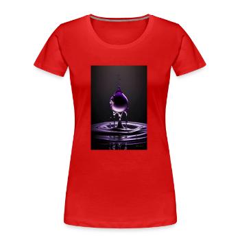 Tropfen lila 3 - Frauen Premium Bio T-Shirt - Rot - Vorne - Mia (176cm)