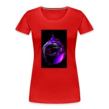Drops purple 6 - Women's Premium Organic T-Shirt - red - Front - Mia (176cm)