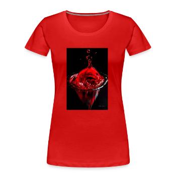Drops red 6 - Women's Premium Organic T-Shirt - red - Front - Mia (176cm)
