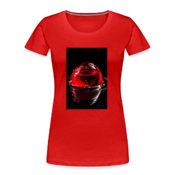 Tropfen rot 7 - Frauen Premium Bio T-Shirt - Rot - Vorne - Mia (176cm)