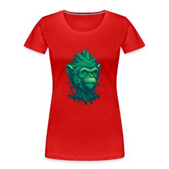 High on Life: Unser Cannabis-affiger Style - Frauen Premium Bio T-Shirt - Rot - Vorne - Mia (176cm)