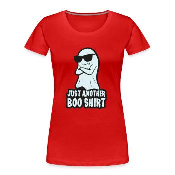 Boo Shirt - Women's Premium Organic T-Shirt - red - Front - Mia (176cm)