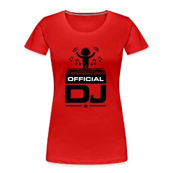 Dj Turntables - Frauen Premium Bio T-Shirt - Rot - Vorne - Mia (176cm)