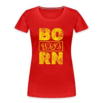 1954 1954 - T-shirt bio Premium Femme - rouge - Devant - Mia (176cm)