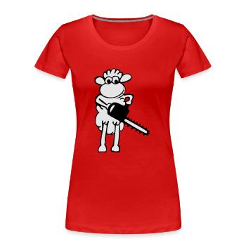 Jason - Women's Premium Organic T-Shirt - red - Front - Mia (176cm)