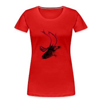 Sans tache - T-shirt bio Premium Femme - rouge - Devant - Mia (176cm)