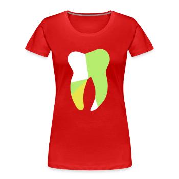 tooth graphic - Women's Premium Organic T-Shirt - red - Front - Mia (176cm)