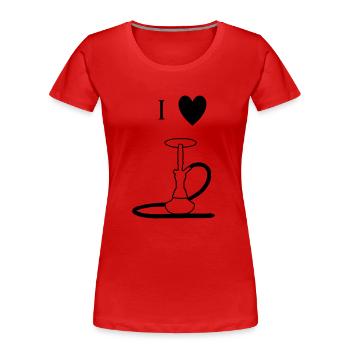 J'aime l'idée de cadeau de cadeau de shisha - T-shirt bio Premium Femme - rouge - Devant - Mia (176cm)