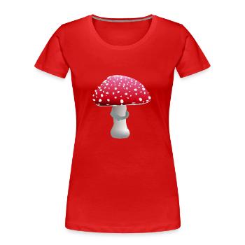 Fliegenpilz - Frauen Premium Bio T-Shirt - Rot - Vorne - Mia (176cm)