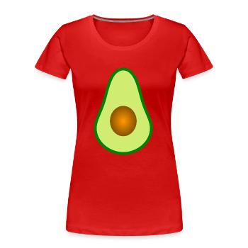 Avocado with core design to personalize - Women's Premium Organic T-Shirt - red - Front - Mia (176cm)