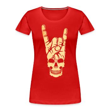 Musique rock and roll Musique rock - T-shirt bio Premium Femme - rouge - Devant - Mia (176cm)