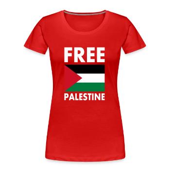 Free palestine - Women's Premium Organic T-Shirt - red - Front - Mia (176cm)