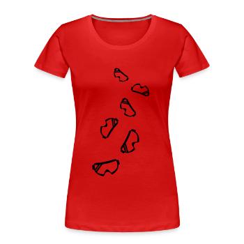 Ski goggles icon - Women's Premium Organic T-Shirt - red - Front - Mia (176cm)