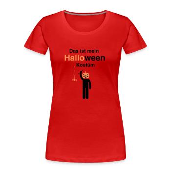 HALLOween - Frauen Premium Bio T-Shirt - Rot - Vorne - Mia (176cm)