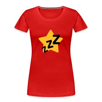 Schnarchen / Schnarcher / Schlaf / Schnarcherin - Frauen Premium Bio T-Shirt - Rot - Vorne - Mia (176cm)